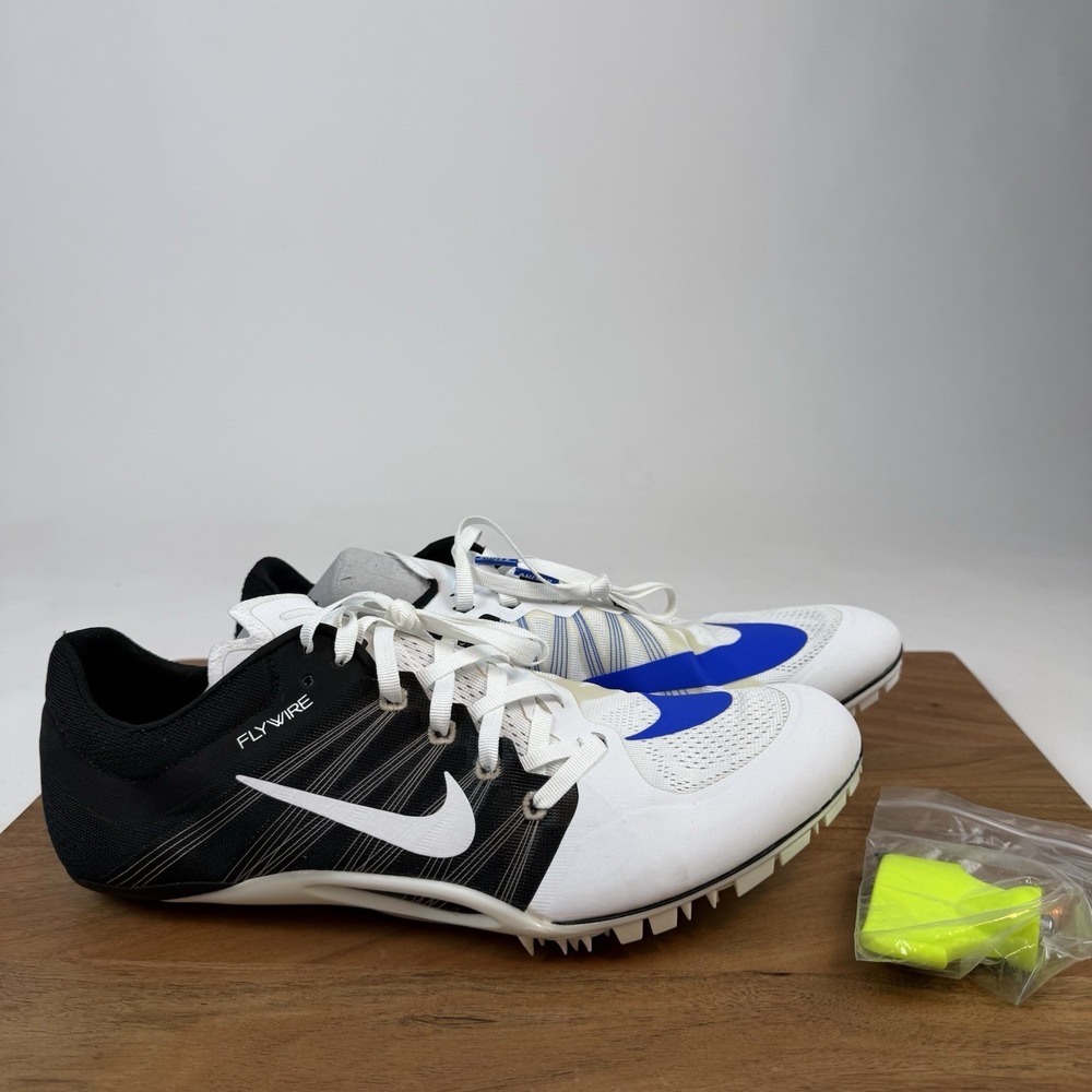Mens New NIB Nike Zoom‎ JA Fly 2 White Race Blue Track Sneakers Shoes Size 12 D